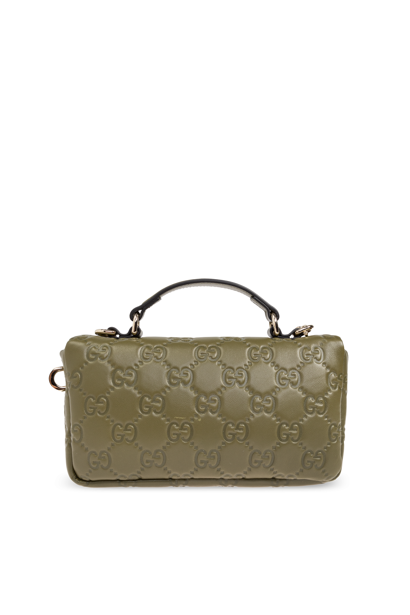 【VIP価格】GUCCI GG ミラノ ミニ レザー ハンドバッグ GGミラノ〕スモール トップハンドルバッグブラック レザー